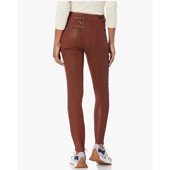 PAIGE Hoxton Coated High Waist Ankle Skinny Jeans NWT Size 23 - Picture 3 of 12